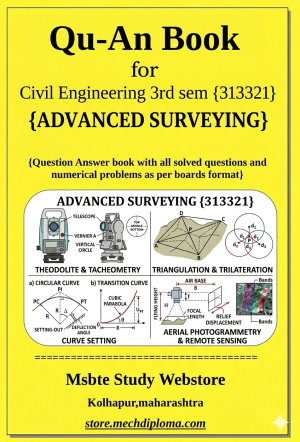 Advanced Surveying (313321) – QuAn Question Answer Book | MSBTE Diploma | Topicwise 2,4,6 Marks | Model Answers & Previous Exam Questions