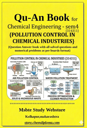 Pollution Control In Chemical Industries (314311) – QuAn Question Answer Book | MSBTE Diploma | Topicwise 2,4,6 Marks | Model Answers & Previous Exam Questions