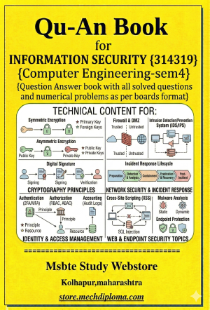 Information Security (314319) – QuAn Question Answer Book | MSBTE Diploma | Topicwise 2,4,6 Marks | Model Answers & Previous Exam Questions