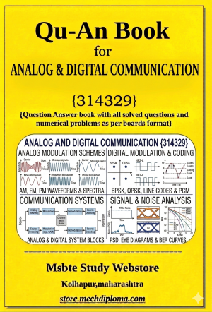 Analog & Digital Communication (314329) – QuAn Question Answer Book | MSBTE Diploma | Topicwise 2,4,6 Marks | Model Answers & Previous Exam Questions