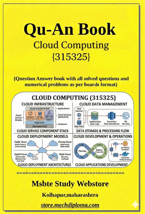 Cloud Computing (315325) – QuAn Question Answer Book | MSBTE Diploma | Topicwise 2,4,6 Marks | Model Answers & Previous Exam Questions