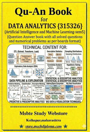 Data Analytics (315326) – QuAn Question Answer Book | MSBTE Diploma | Topicwise 2,4,6 Marks | Model Answers & Previous Exam Questions
