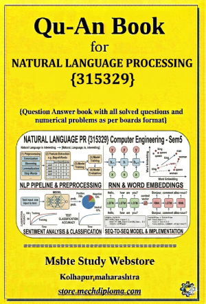 Natural Language Processing (315329) – QuAn Question Answer Book | MSBTE Diploma | Topicwise 2,4,6 Marks | Model Answers & Previous Exam Questions