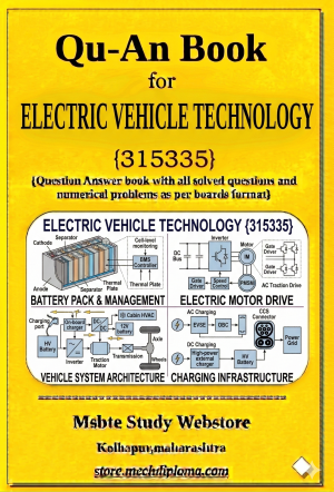 Electric Vehicle Technology (315335) – QuAn Question Answer Book | MSBTE Diploma | Topicwise 2,4,6 Marks | Model Answers & Previous Exam Questions