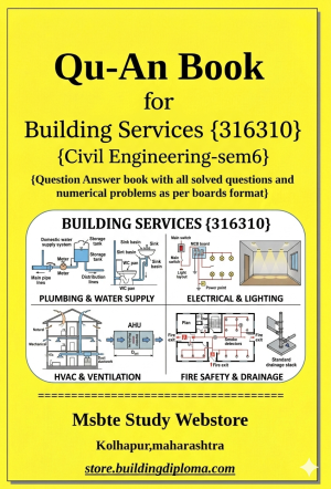 Building Services (316310) – QuAn Question Answer Book | MSBTE Diploma | Topicwise 2,4,6 Marks | Model Answers & Previous Exam Questions