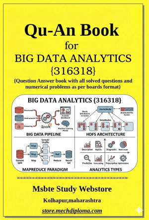 Big Data Analytics (316318) – QuAn Question Answer Book | MSBTE Diploma | Topicwise 2,4,6 Marks | Model Answers & Previous Exam Questions