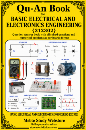 Basic Electrical and Electronics Engineering 312302 full ChatGPT image model QuAn book cover