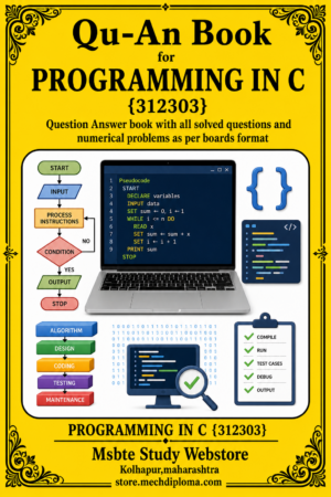 Programming in C 312303 full ChatGPT image model QuAn book cover