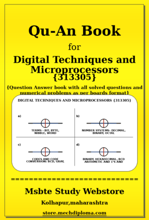 Digital Techniques and Microprocessors 313305 yellow QuAn Book cover