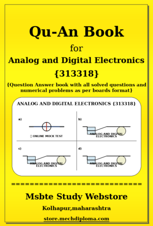 Analog and Digital Electronics 313318 yellow QuAn Book cover
