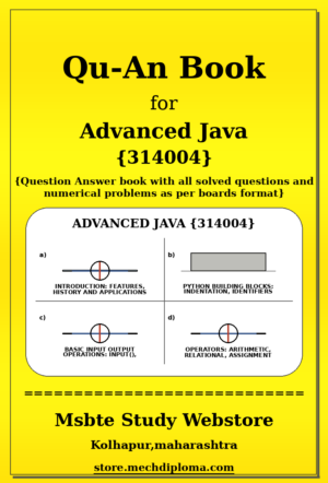 Advanced Java 314004 yellow QuAn Book cover