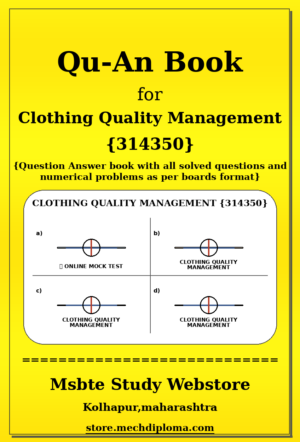 Clothing Quality Management 314350 yellow QuAn Book cover