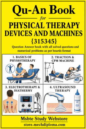 Physical Therapy Devices and Machines 315345 MSBTE QuAn book cover