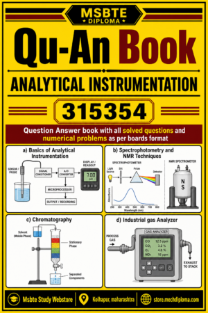 315354 Analytical Instrumentation MSBTE QuAn Question Answer Book cover