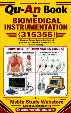 Biomedical Instrumentation (315356) MSBTE QuAn Question Answer Book cover