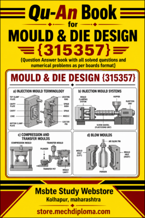 Mould & Die Design (315357) MSBTE QuAn Question Answer Book cover