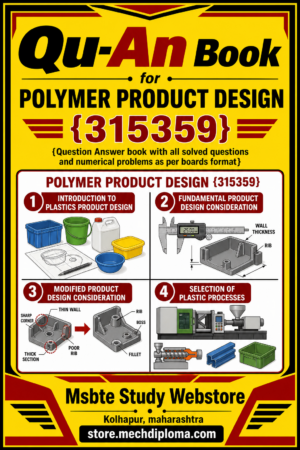 Polymer Product Design (315359) MSBTE QuAn Question Answer Book cover