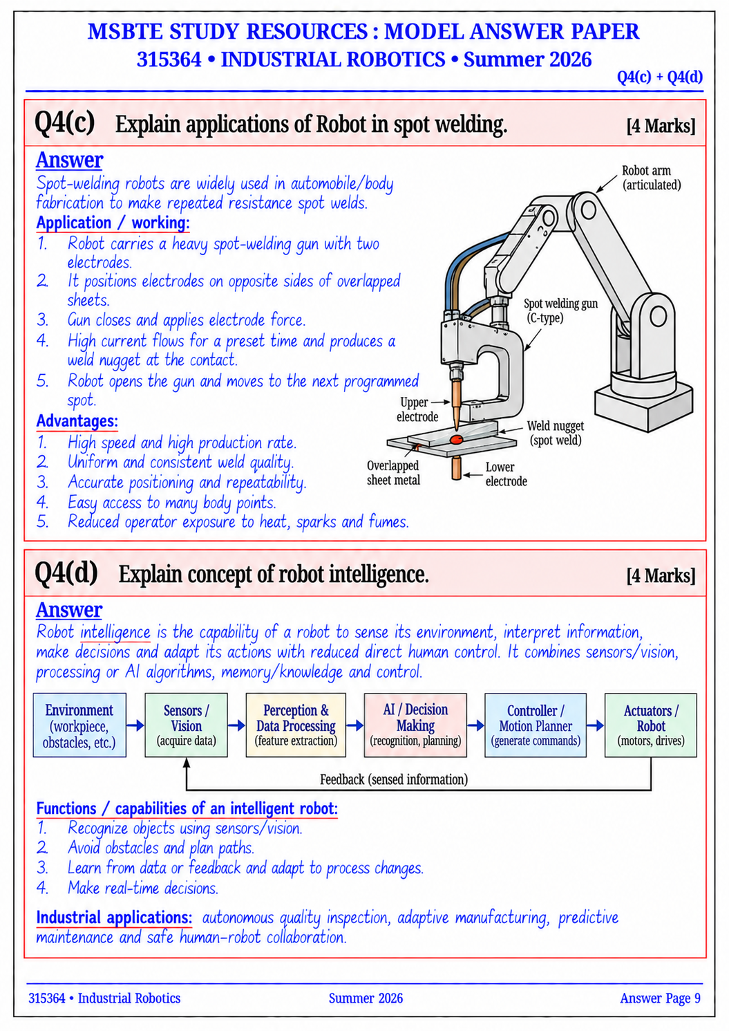 Industrial Robotics (315364) MSBTE QuAn Question Answer Book - Image 3
