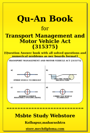Transport Management and Motor Vehicle Act 315375 yellow QuAn Book cover