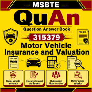 315379 Motor Vehicle Insurance and Valuation MSBTE QuAn Question Answer Book cover