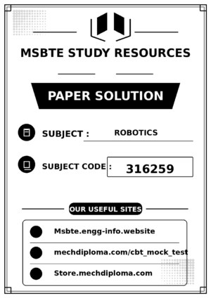 Robotics 316259 paper solution cover