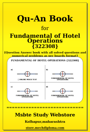 Fundamental of Hotel Operations 322308 yellow QuAn Book cover