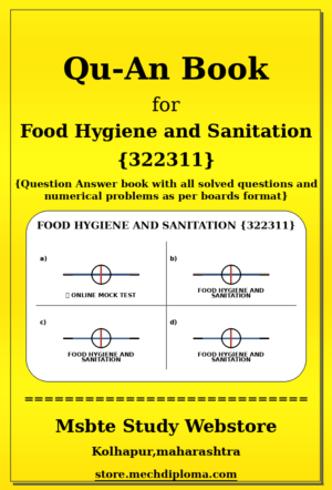 Food Hygiene and Sanitation 322311 yellow QuAn Book cover