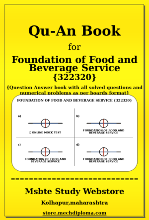Foundation of Food and Beverage Service 322320 yellow QuAn Book cover