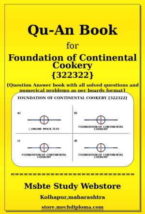 Foundation of Continental Cookery 322322 yellow QuAn Book cover