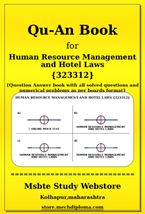 Human Resource Management and Hotel Laws 323312 yellow QuAn Book cover