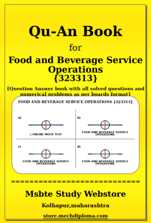 Food and Beverage Service Operations 323313 yellow QuAn Book cover