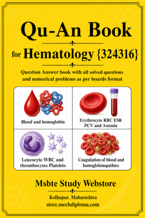 Hematology 324316 MSBTE QuAn Question Answer Book cover