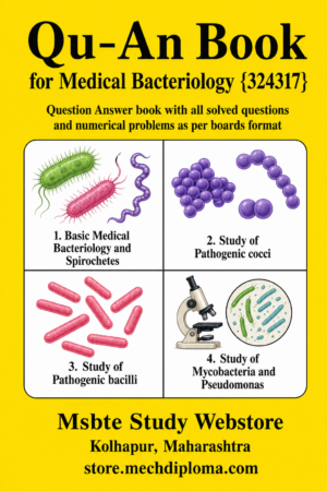 Medical Bacteriology 324317 MSBTE QuAn Question Answer Book cover