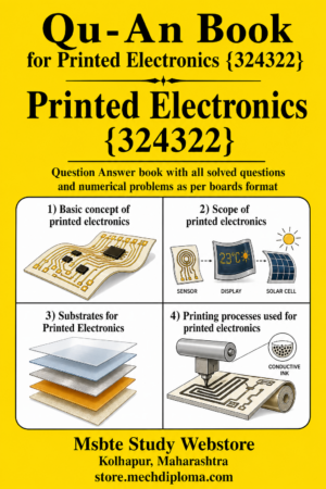Printed Electronics 324322 MSBTE QuAn Question Answer Book cover
