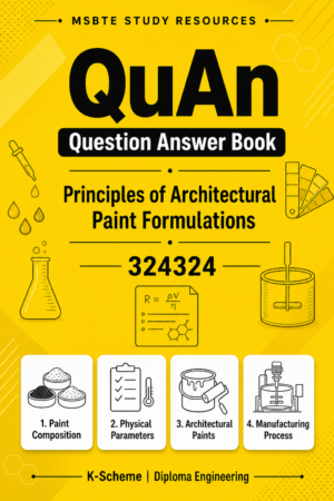Principles of Architectural Paint Formulations (324324) MSBTE QuAn Question Answer Book cover