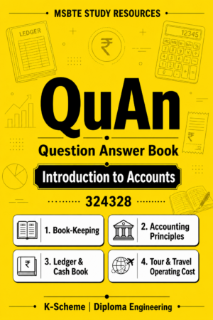 Introduction to Accounts (324328) MSBTE QuAn Question Answer Book cover