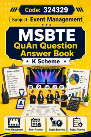324329 Event Management MSBTE QuAn Question Answer Book cover