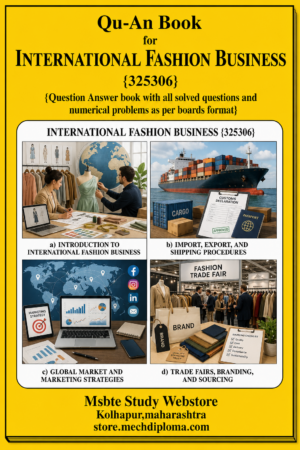 International Fashion Business 325306 MSBTE QuAn Book cover