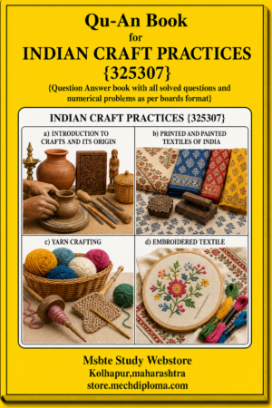 Indian Craft Practices 325307 MSBTE QuAn Book cover