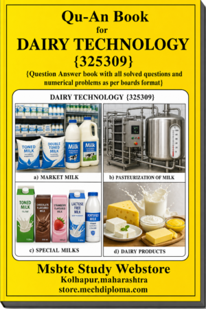 Dairy Technology 325309 MSBTE QuAn Book cover