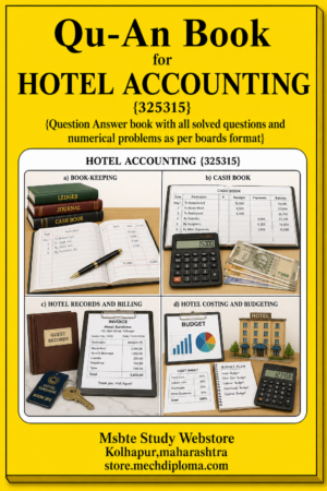 Hotel Accounting 325315 MSBTE QuAn Book cover