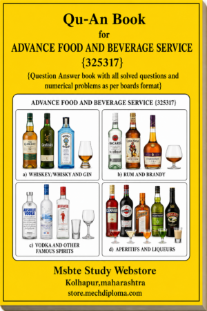 Advance Food and Beverage Service 325317 MSBTE QuAn Book cover