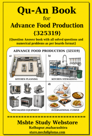 Advance Food Production 325319 MSBTE QuAn Book cover