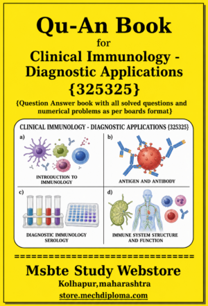 Clinical Immunology - Diagnostic Applications 325325 MSBTE QuAn Book cover