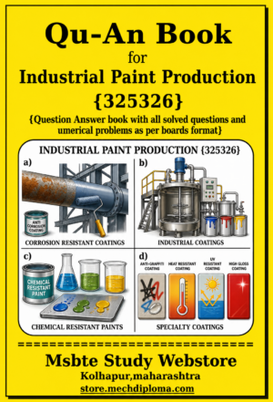 Industrial Paint Production 325326 MSBTE QuAn Book cover