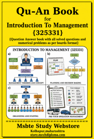 Introduction to Management 325331 MSBTE QuAn Book cover
