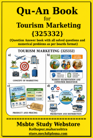 Tourism Marketing 325332 MSBTE QuAn Book cover