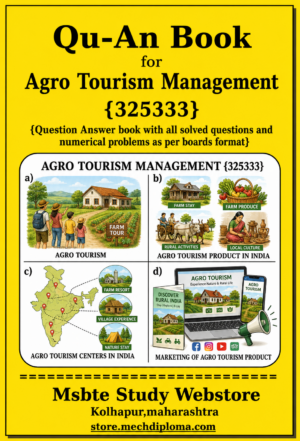 Agro Tourism Management 325333 MSBTE QuAn Book cover