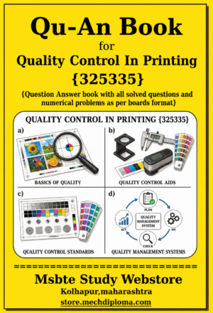 Quality Control in Printing 325335 MSBTE QuAn Book cover