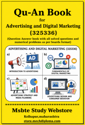 Advertising and Digital Marketing 325336 MSBTE QuAn Book cover